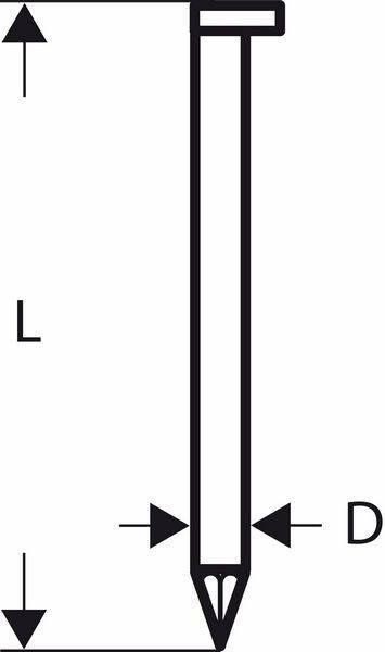 Bosch Accessoires D-kopstripnagel SN34DK 65 2 8 mm 65 mm blank glad 3000st 2608200001
