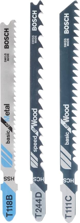 Bosch Accessoires Decoupeerzaagbladeset 1Xt111C T244D T118B | 3-delig 2609256741