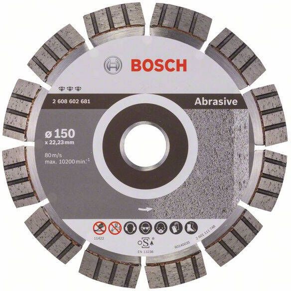 Bosch Accessoires Diamantdoorslijpschijf Best for Abrasive 150 x 22 23 x 2 4 x 12 mm 1st 2608602681