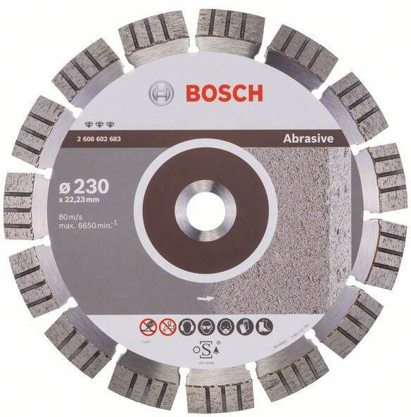 Bosch Accessoires Diamantdoorslijpschijf Best for Abrasive 230 x 22 23 x 2 4 x 15 mm 1st 2608602683