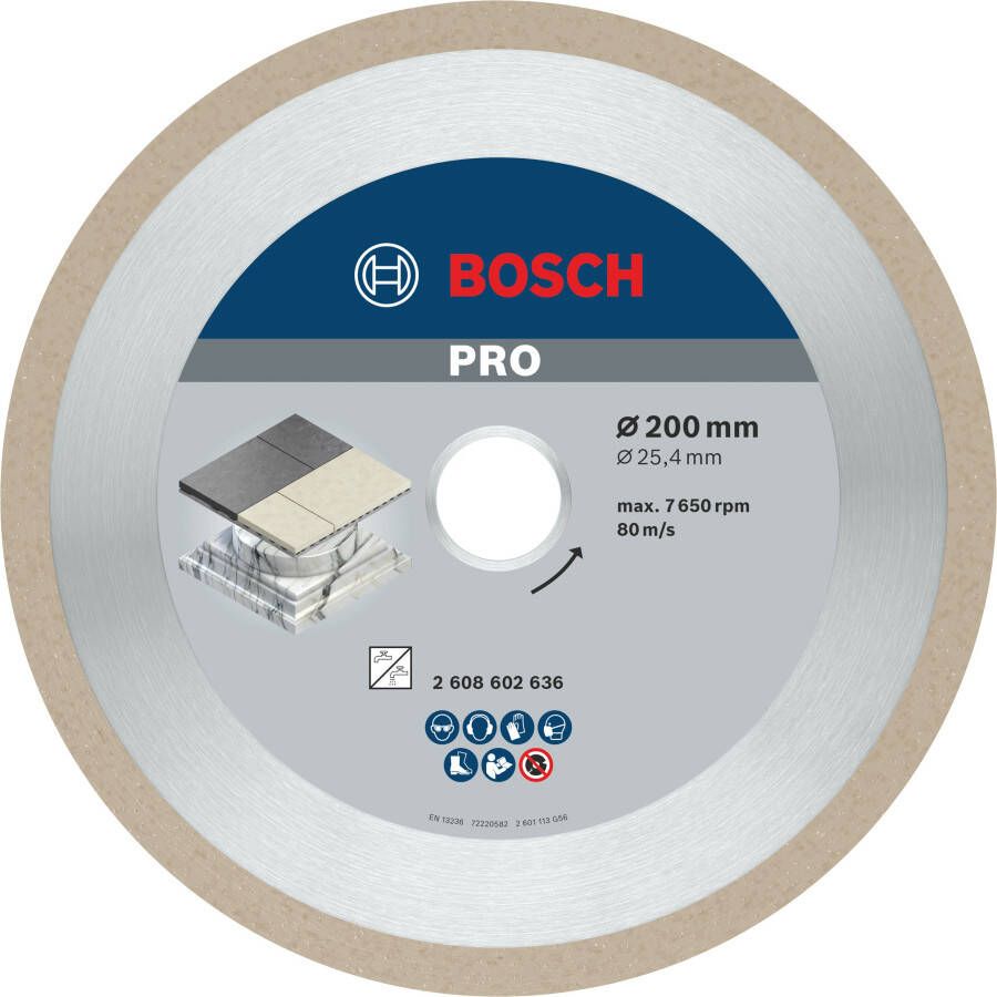 Bosch Accessoires Diamantdoorslijpschijf Best for Ceramic 200 x 25 40 x 2 x 10 mm 1st 2608602636