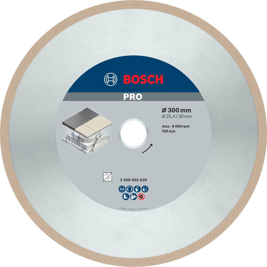 Bosch Accessoires Diamantdoorslijpschijf Best for Ceramic 300 x 30 25 40 x 2 8 x 10 mm 1st 2608602639