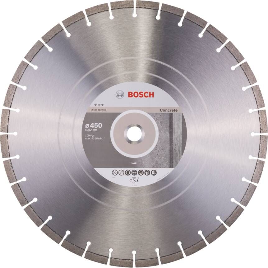 Bosch Accessoires Diamantdoorslijpschijf Best for Concrete 450 x 25 40 x 3 6 x 12 mm 1st 2608602660