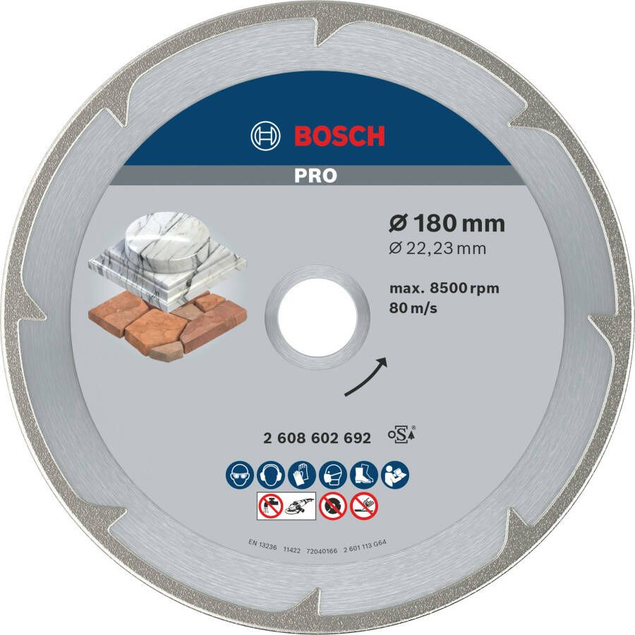 Bosch Accessoires Diamantdoorslijpschijf Best for Marble 180 x 22 23 x 2 x 3 mm 1st 2608602692