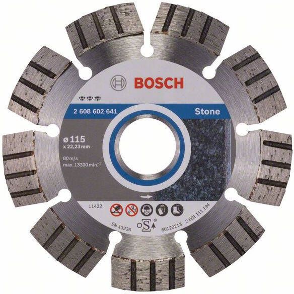 Bosch Accessoires Diamantdoorslijpschijf Best for Stone 115 x 22 23 x 2 x 12 mm 1st 2608602641