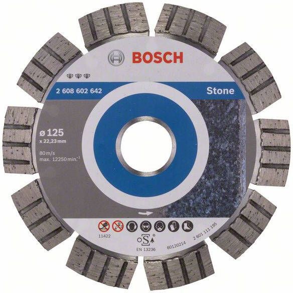 Bosch Accessoires Diamantdoorslijpschijf Best for Stone 125 x 22 23 x 2 x 12 mm 1st 2608602642