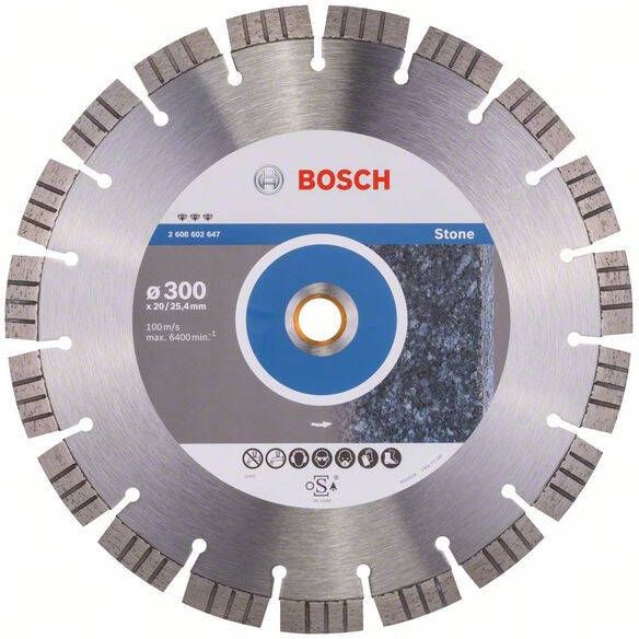Bosch Accessoires Diamantdoorslijpschijf Best for Stone 300 x 20 00+25 40 x 2 8 x 15 mm 1st 2608602647