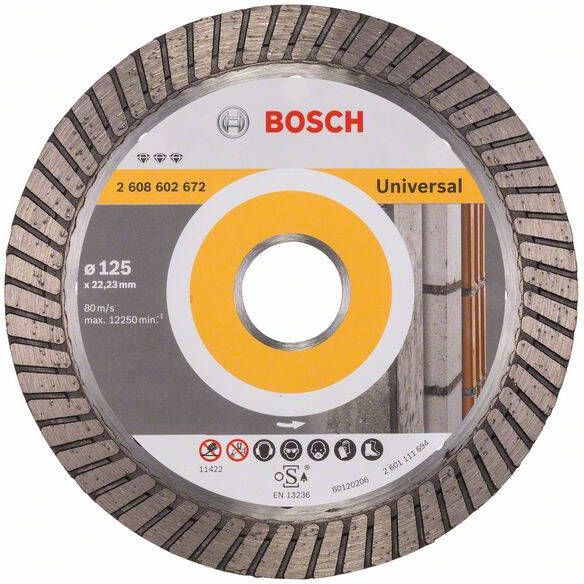 Bosch Accessoires Diamantdoorslijpschijf Best for Universal Turbo 125 x 22 23 x 2 x 12 mm 1st 2608602672