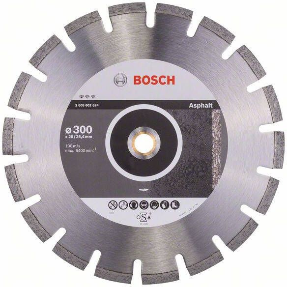 Bosch Accessoires Diamantdoorslijpschijf Standard for Asphalt 300 x 20 25 40 x 2 8 x 10 mm 1st 2608602624