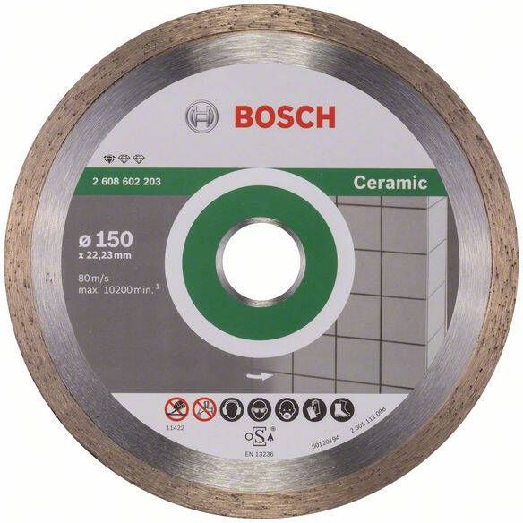 Bosch Accessoires Diamantdoorslijpschijf Standard for Ceramic 150 x 22 23 x 1 6 x 7 mm 1st 2608602203