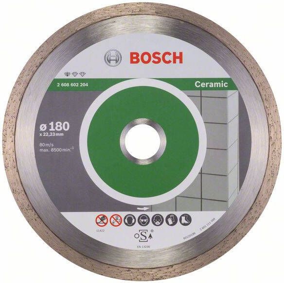 Bosch Accessoires Diamantdoorslijpschijf Standard for Ceramic 180 x 22 23 x 1 6 x 7 mm 1st 2608602204