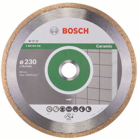 Bosch Accessoires Diamantdoorslijpschijf Standard for Ceramic 230 x 25 40 x 1 6 x 7 mm 1st 2608602538