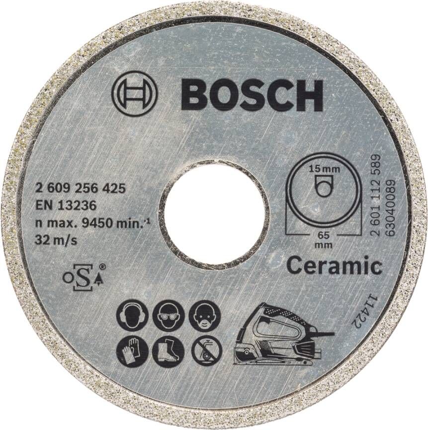 Bosch Accessoires Diamantdoorslijpschijf Standard for Ceramic | Ø65X15mm | Pks16Multi 2609256425