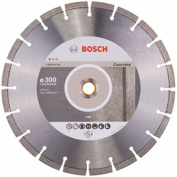 Bosch Accessoires Diamantdoorslijpschijf Standard for Concrete 300 x 20 00+25 40 x 2 8 x 10 mm 1st 2608602543