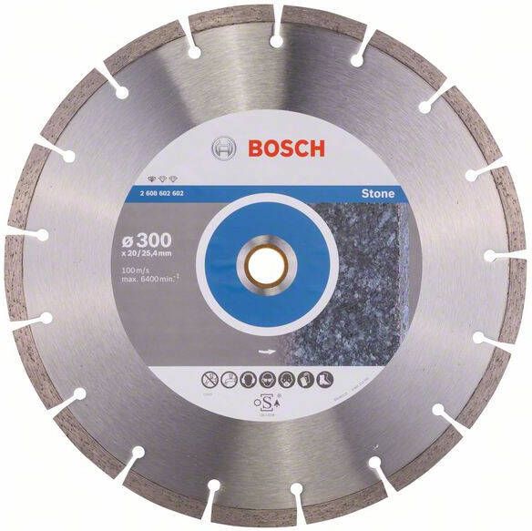 Bosch Accessoires Diamantdoorslijpschijf Standard for Stone 300 x 20 00+25 40 x 3 1 x 10 mm 1st 2608602602