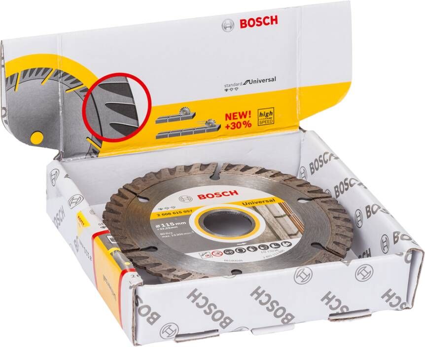 Bosch Accessoires Diamantdoorslijpschijf | Standard for Universal | 115X22 23 | 10 stuks 2608615058