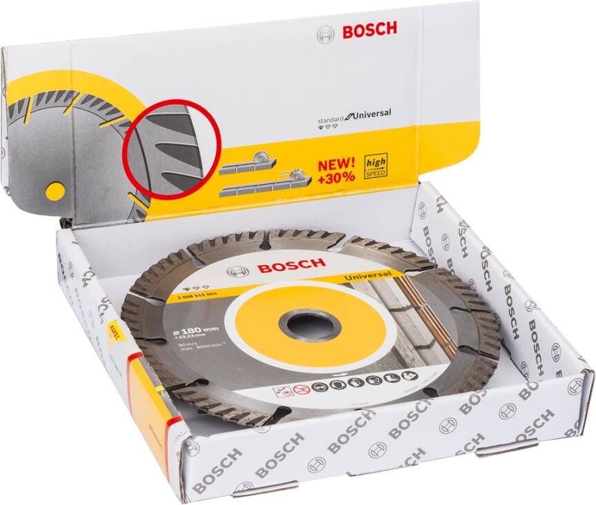 Bosch Accessoires Diamantdoorslijpschijf | Standard for Universal | 180X22 23 | 10 stuks 2608615064