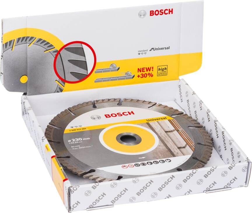 Bosch Accessoires Diamantdoorslijpschijf | Standard for Universal | 230X22 23 | 10 stuks 2608615066