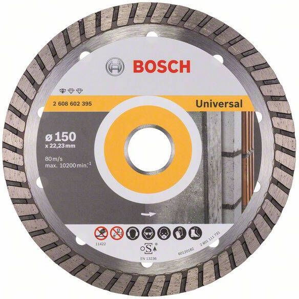 Bosch Accessoires Diamantdoorslijpschijf Standard for Universal Turbo 150 x 22 23 x 2 5 x 10 mm 1st 2608602395