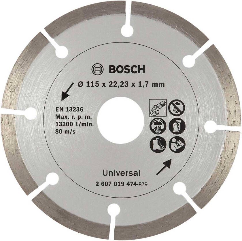 Bosch Accessoires diamantdoorslijpschijf voor bouwmateriaal 115 mm 2607019474