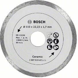 Bosch Accessoires Diamantdoorslijpschijf voor keramische tegels 110 mm Ø 2607019471