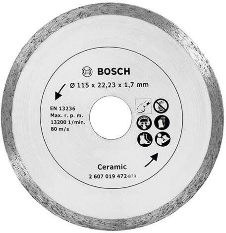 Bosch Accessoires Diamantdoorslijpschijf voor tegels 115 mm 2607019472
