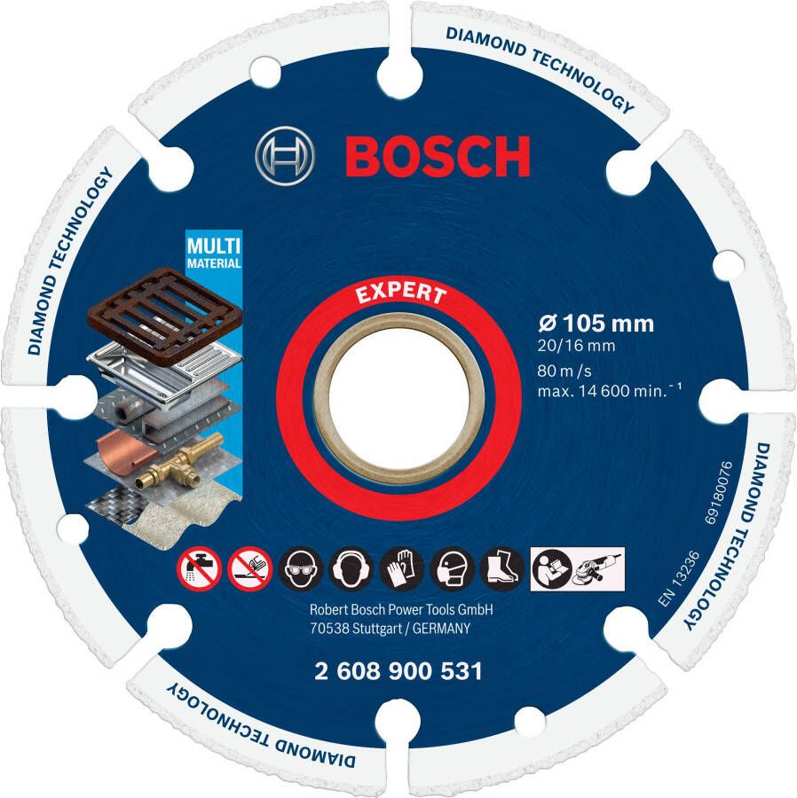 Bosch Accessoires Diamantmetaalschijf | 105 x 20 16 mm 2608900531