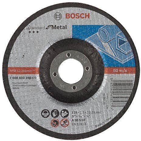 Bosch Accessoires Doorslijpschijf gebogen Standard for Metal A 30 S BF 125 mm 22 23 mm 2 5 mm 1 stuks 2608603160