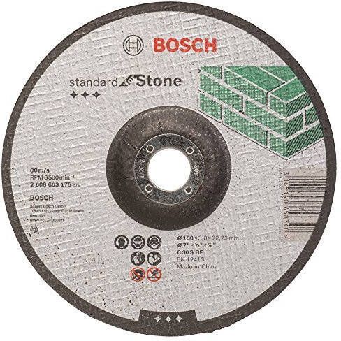 Bosch Accessoires Doorslijpschijf gebogen Standard for Stone C 30 S BF 180 mm 22 23 mm 3 0 mm 1 stuks 2608603175
