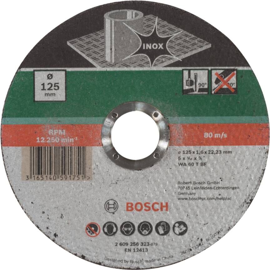 Bosch Accessoires Doorslijpschijf Inox | 125 X1 6 | Recht 2609256323