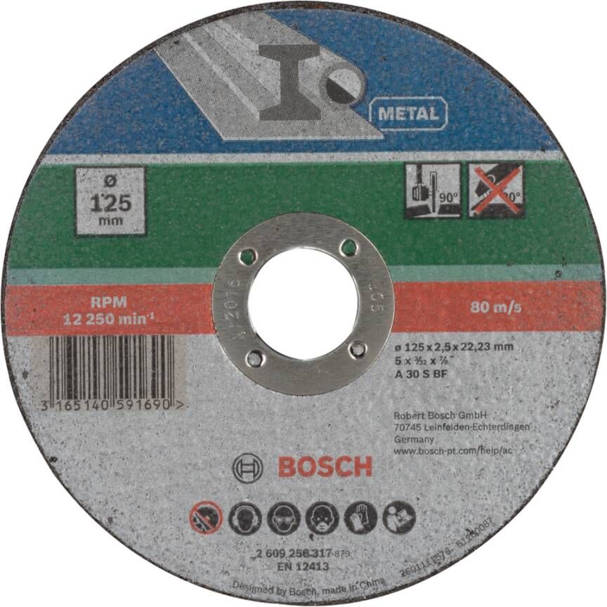 Bosch Accessoires Doorslijpschijf Metaal | 125 X2 5 | Recht 2609256317