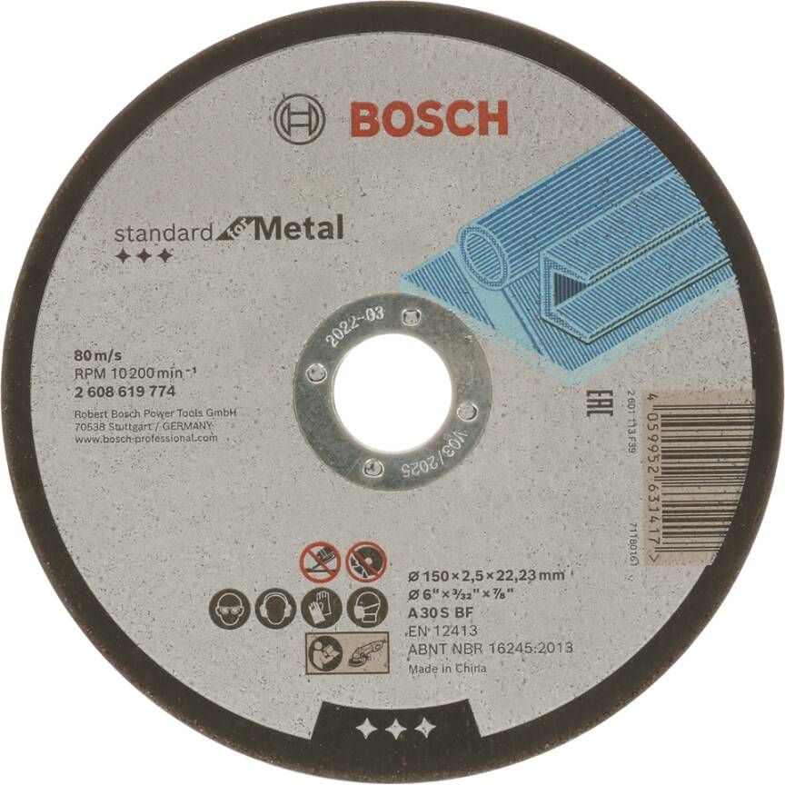 Bosch Accessoires Doorslijpschijf Metaal 150X2.5mm 2608619774