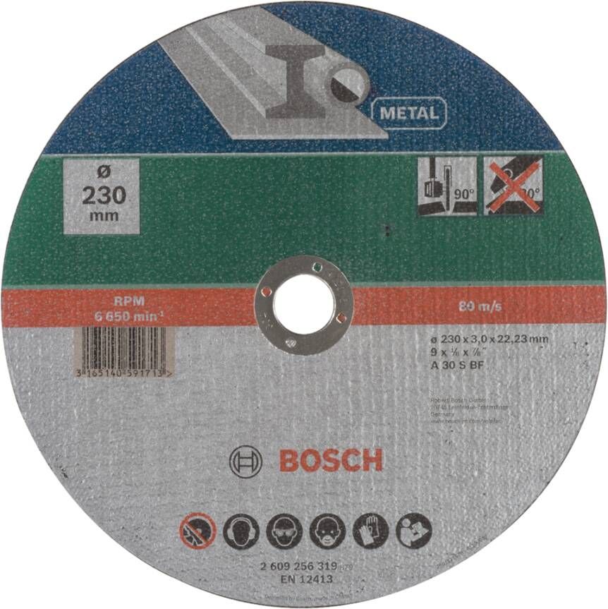 Bosch Accessoires Doorslijpschijf Metaal | 230 X3 | Recht 2609256319