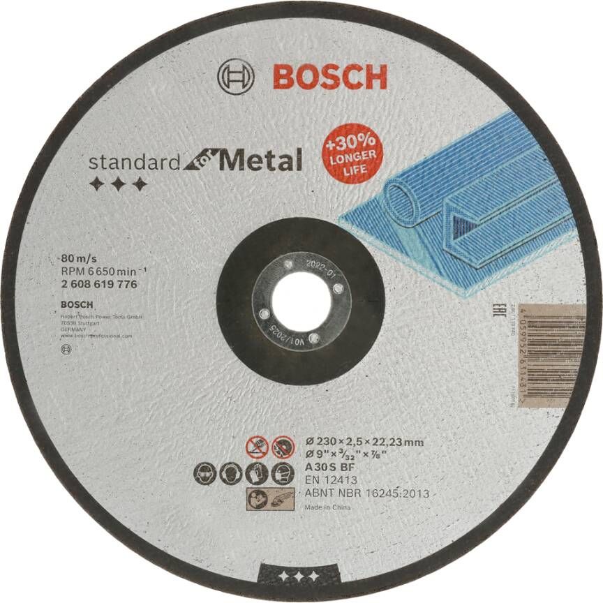 Bosch Accessoires Doorslijpschijf Metaal 230X2.5mm 2608619776