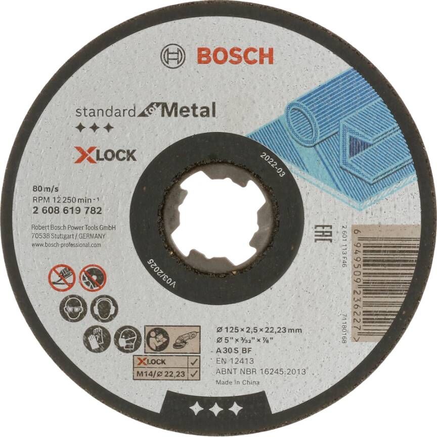 Bosch Accessoires Doorslijpschijf Metaal X-Lock 125X2.5mm 2608619782