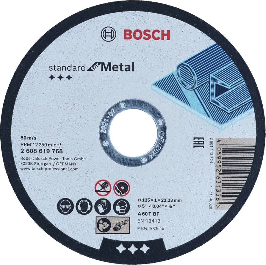 Bosch Accessoires Doorslijpschijf Standard Metal 125X1X22.23 2608619768