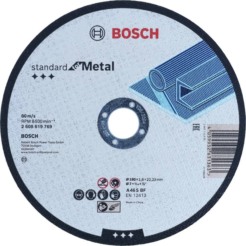 Bosch Accessoires Doorslijpschijf Standard Metal 180X1.6X22.23 2608619769