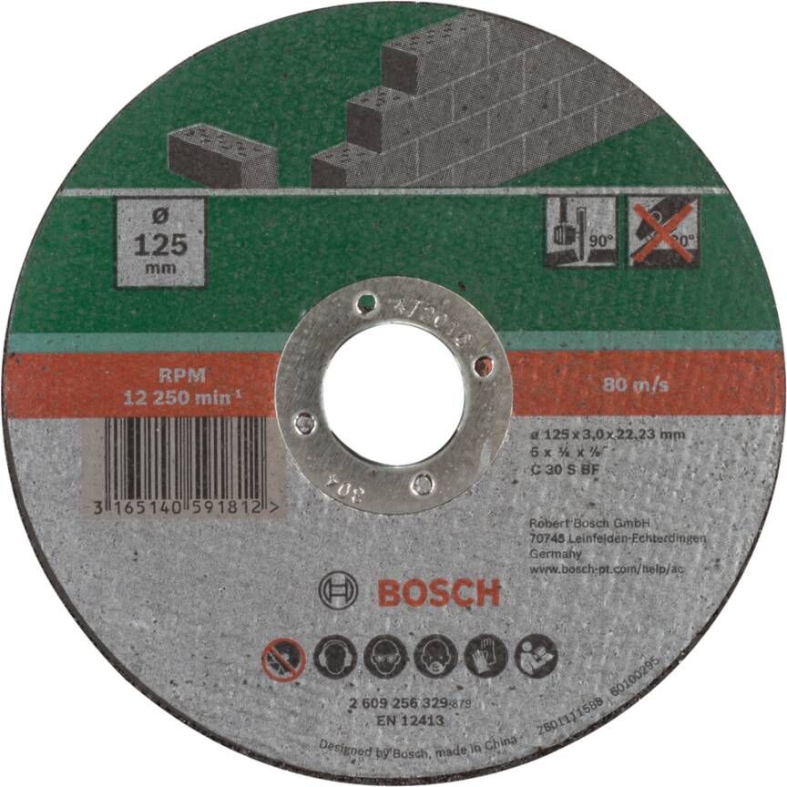 Bosch Accessoires Doorslijpschijf Steen 125 X2 5 Recht 2609256329