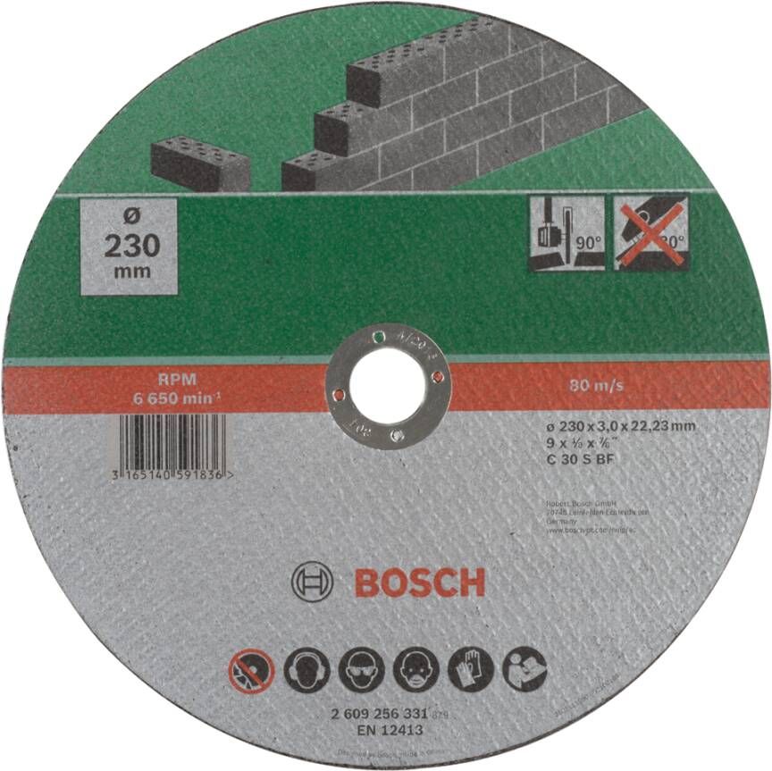 Bosch Accessoires Doorslijpschijf Steen 230 X3 Recht 2609256331