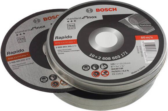 Bosch Accessoires doorslijpschijven metaal inox 115mm x 1 mm | per 10 2608603254