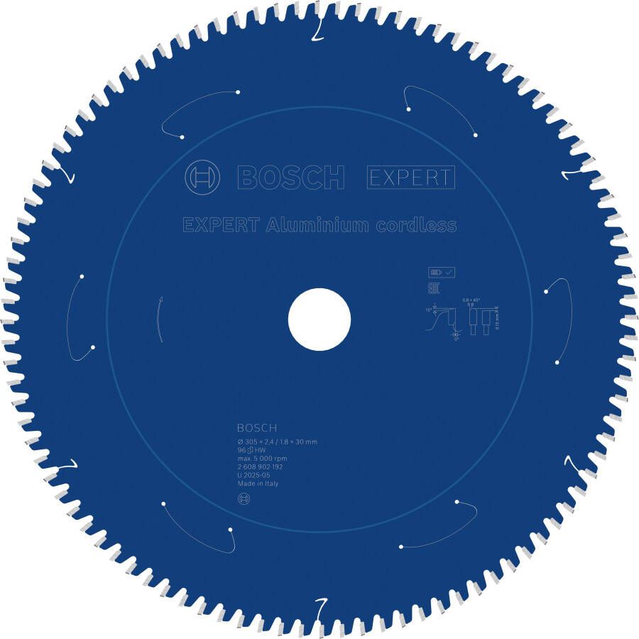 Bosch Accessoires EXPERT Aluminium cordless Cirkelzaagblad | 305 x 2 4 1 8 x 30 mm | T96 2608902192