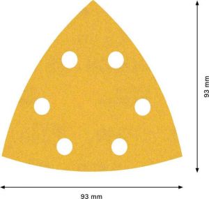 Bosch Accessoires Expert C470 schuurpapier voor deltaschuurmachines 93 mm K240 5-delig 5 stuk(s) 2608900829