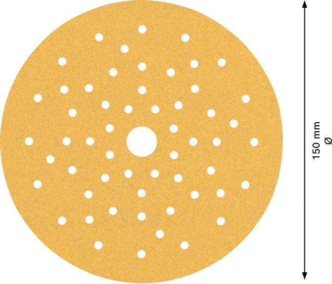 Bosch Accessoires Expert C470 schuurpapier voor excenterschuurmachines 150 mm multigaten K100 50-delig 1 stuk(s) 2608901138