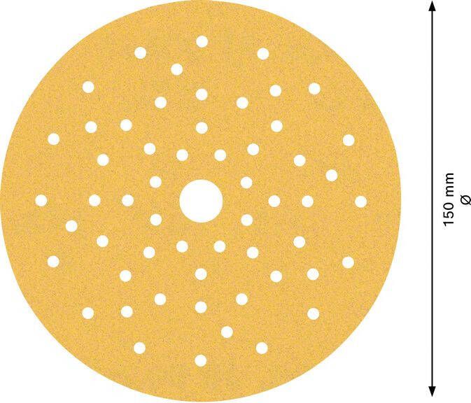 Bosch Accessoires Expert C470 schuurpapier voor excenterschuurmachines 150 mm multigaten K120 5-delig 2608901106