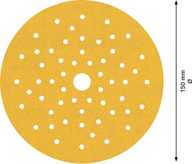 Bosch Accessoires Expert C470 schuurpapier voor excenterschuurmachines 150 mm multigaten K240 50-delig 1 stuk(s) 2608901143