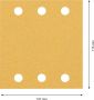 Bosch Accessoires Expert C470 schuurpapier voor vlakschuurmachines 115 x 107 mm K80 10-delig 2608900892 - Thumbnail 2