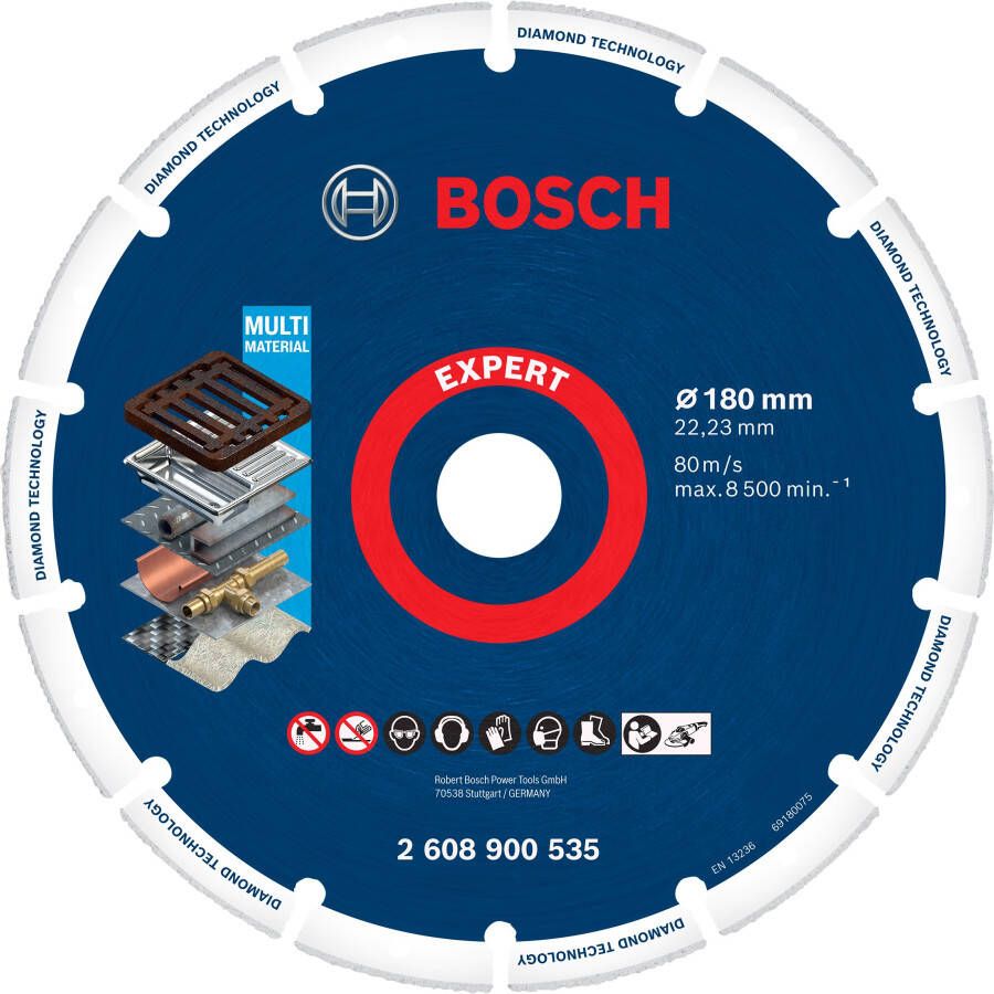 Bosch Accessoires Expert Diamond Metal Wheel doorslijpschijf 180 x 22 23 mm 1 stuk(s) 2608900535