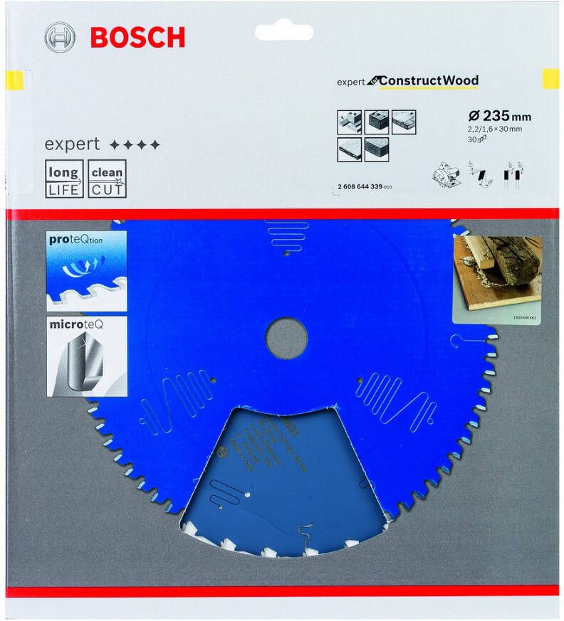 Bosch Accessoires Expert for Construct Wood cirkelzaagblad EX CW H 235x30-30 1 stuk(s) 2608644339