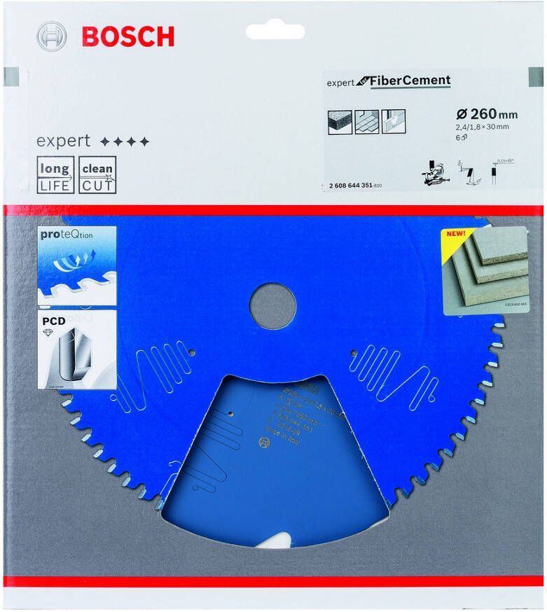 Bosch Accessoires Expert for Fibre Cement cirkelzaagblad EX FC B 260x30-6 1 stuk(s) 2608644351