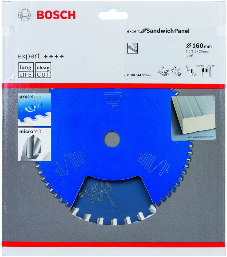 Bosch Accessoires Expert for High Pressure Laminate cirkelzaagblad EX SH H 160x20-30 1 stuk(s) 2608644365